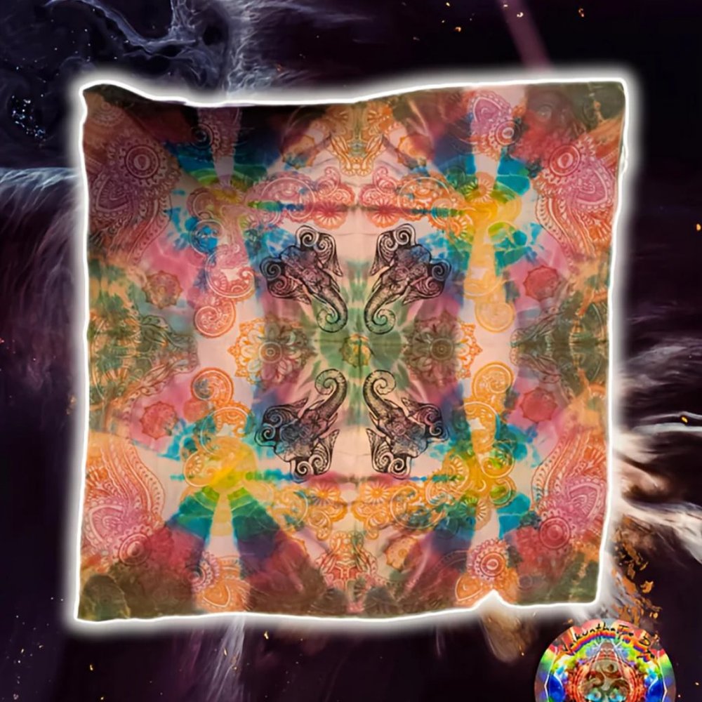 [Hand Dyed] Tie Dye Bandanna